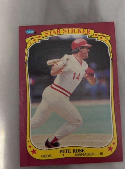 1986 Fleer Star Stickers #101 Pete Rose — front
