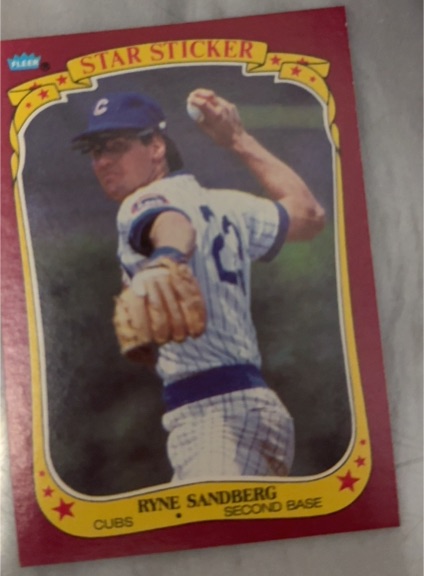 1986 Fleer Star Stickers #106 Ryne Sandberg — front