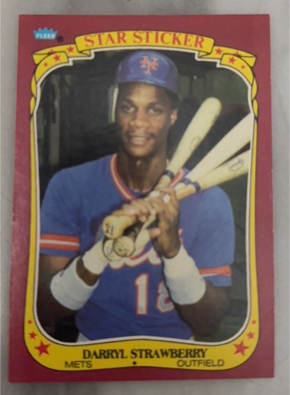 1986 Fleer Star Stickers #116 Darryl Strawberry — front