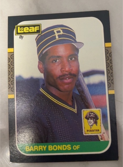 1987 Leaf #219 Barry Bonds — front