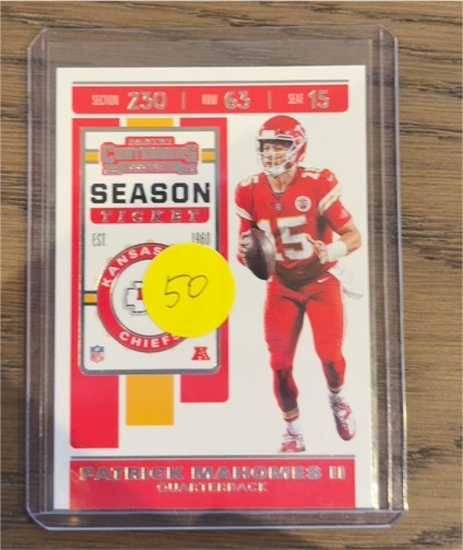 2019 Panini Contenders Season Ticket #39 Patrick Mahomes II — front