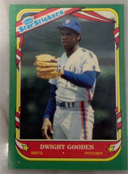 1987 Fleer Star Stickers #48 Dwight Gooden — front
