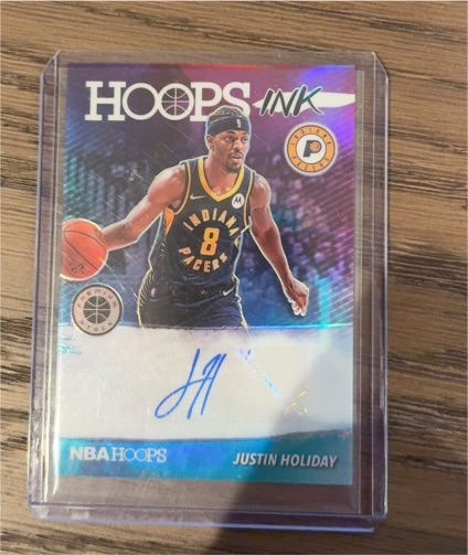 2019-20 Panini NBA Hoops Premium Stock Ink Auto #HI-JHO Justin Holiday — front