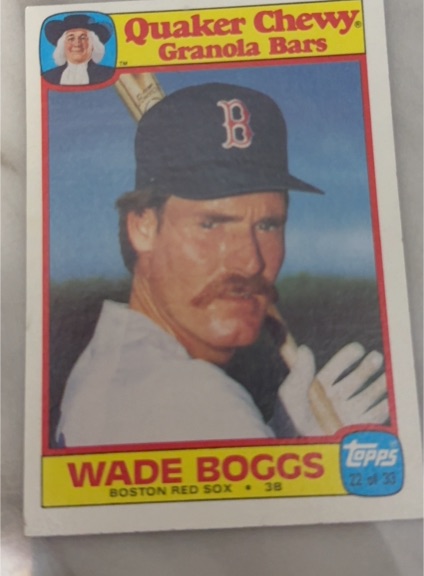 1986 Topps Quaker Granola #22 Wade Boggs — front
