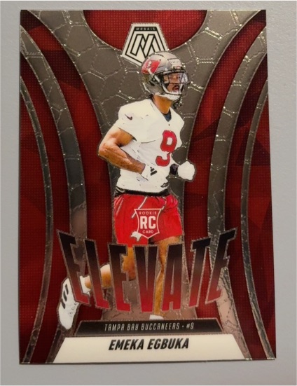 2025 Panini Mosaic #2 Emeka Egbuka Elevate Rookie Card — front
