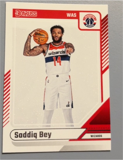 2024-25 Panini Donruss #13 Saddiq Bey Washington Wizards — front