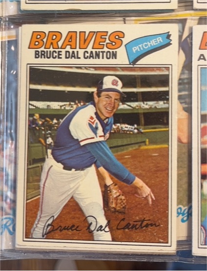 1977 Topps #114 Bruce Dal Canton Atlanta Braves — front