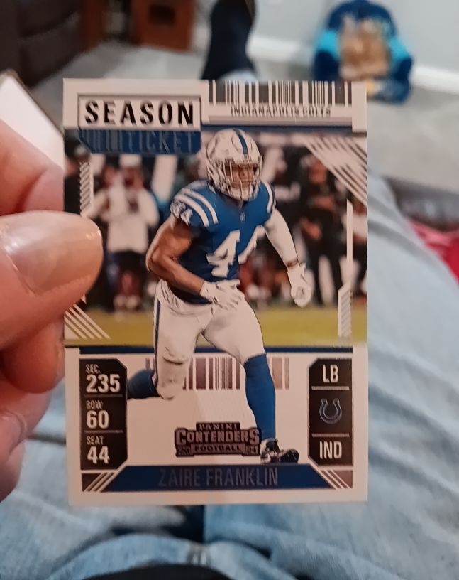 2024 Panini Contenders Season Ticket #44 Zaire Franklin — front