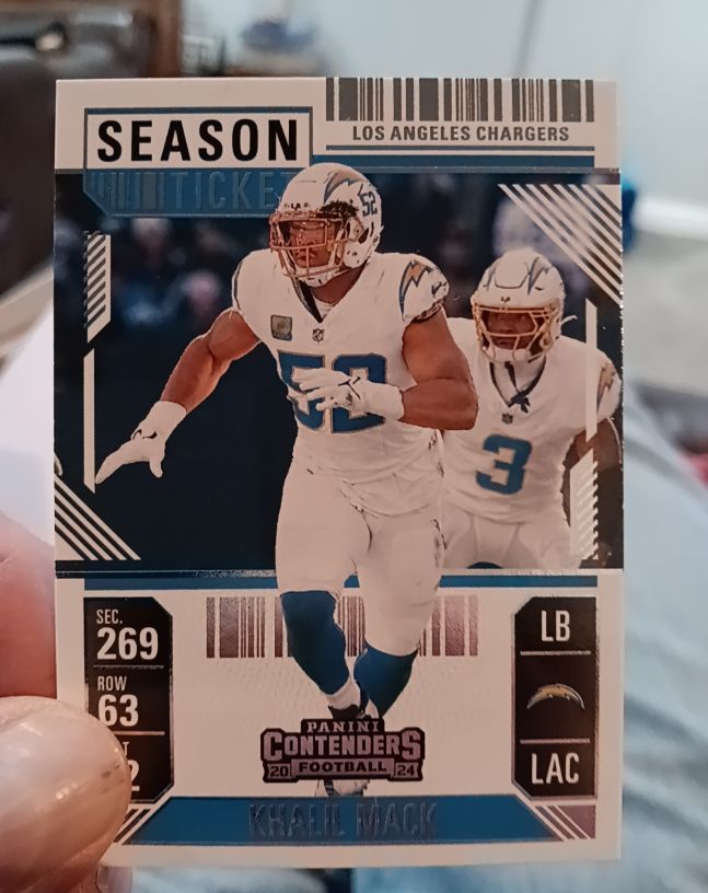 2024 Panini Contenders #57 Khalil Mack Season Ticket — front