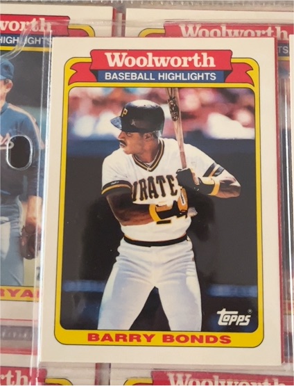 1991 Topps Woolworth Baseball Highlights #1 Barry Bonds — front
