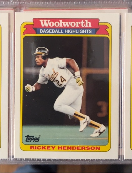 1991 Topps Woolworth Baseball Highlights #26 Rickey Henderson — front