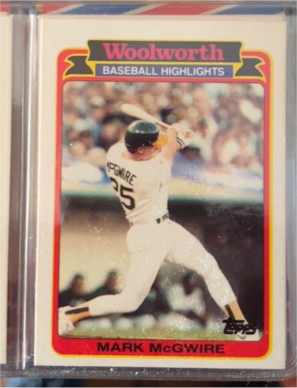 1989 Topps Woolworth Baseball Highlights #27 Mark McGwire — front