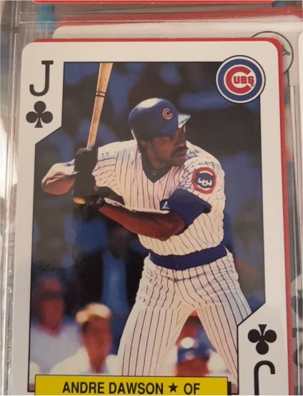 1991 U.S. Playing Cards All-Stars #J Clubs Andre Dawson — front