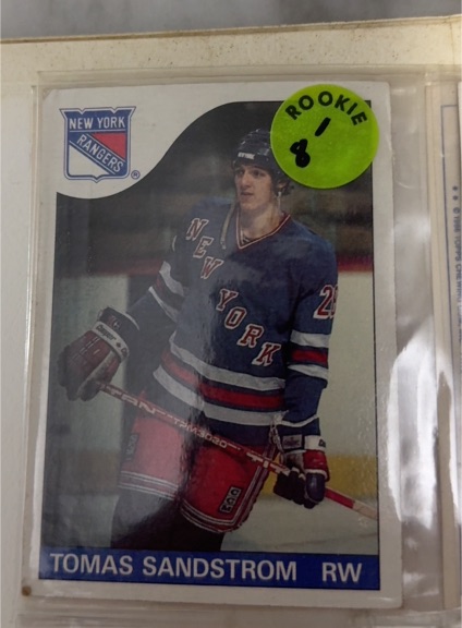 1985 Topps #123 Tomas Sandstrom — front
