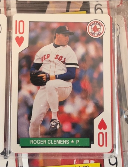 1991 U.S. Playing Cards Major League All-Stars #10H Roger Clemens — front
