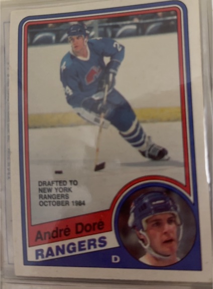 1984-85 O-Pee-Chee #279 André Doré New York Rangers — front