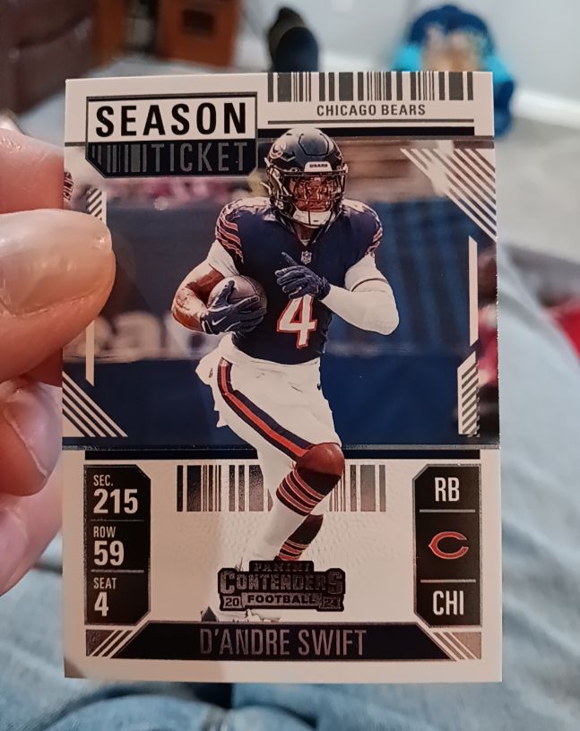 2024 Panini Contenders #16 D'Andre Swift Season Ticket — front