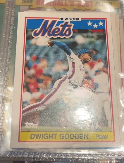 1988 Topps UK Minis #27 Dwight Gooden — front