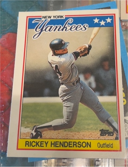 1988 Topps UK Minis #31 Rickey Henderson — front