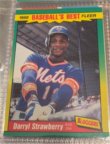 1988 Fleer Baseball's Best Sluggers #40 Darryl Strawberry — front