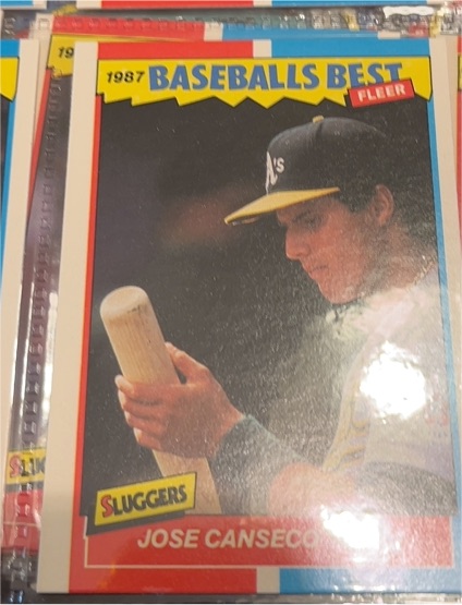 1987 Fleer Baseballs Best #8 Jose Canseco — front