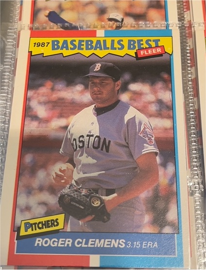 1987 Fleer Baseballs Best #10 Roger Clemens — front