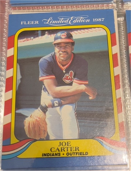 1987 Fleer Limited Edition #7 Joe Carter Cleveland Indians — front