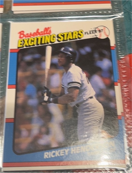 1987 Fleer Baseball's Exciting Stars #24 Rickey Henderson — front