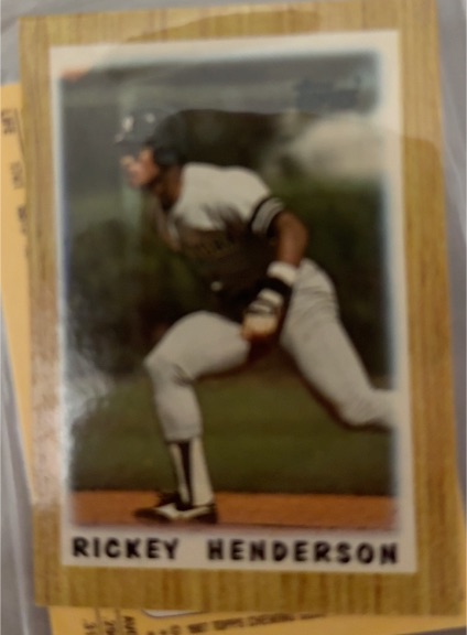 1987 Topps Mini Leaders #64 Rickey Henderson — front
