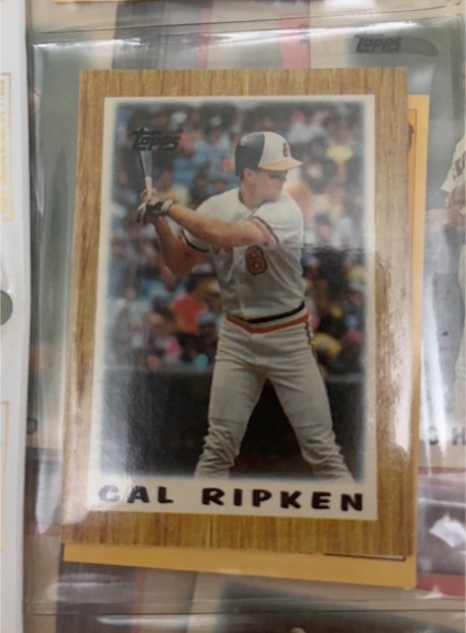 1987 Topps Mini Major League Leaders #40 Cal Ripken Jr. — front