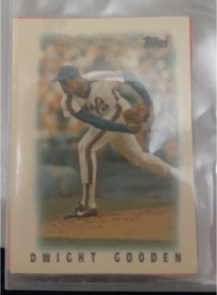 1986 Topps Mini Major League Leaders #52 Dwight Gooden — front