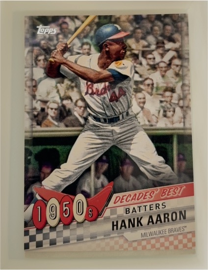 2020 Topps #DB-20 Hank Aaron Decades Best Milwaukee Braves — front