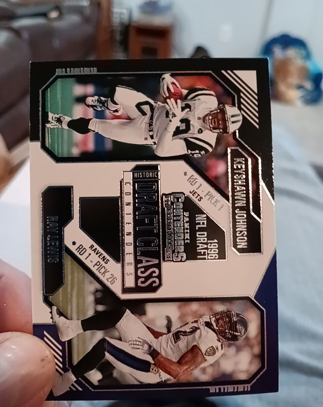2024 Panini Contenders #16 Keyshawn Johnson / Ray Lewis Historic Draft Class — front