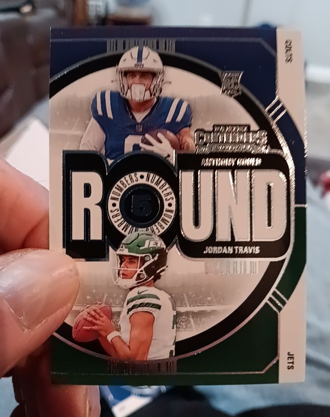 2024 Panini Contenders #19 Jordan Travis Anthony Gould Round Numbers — front