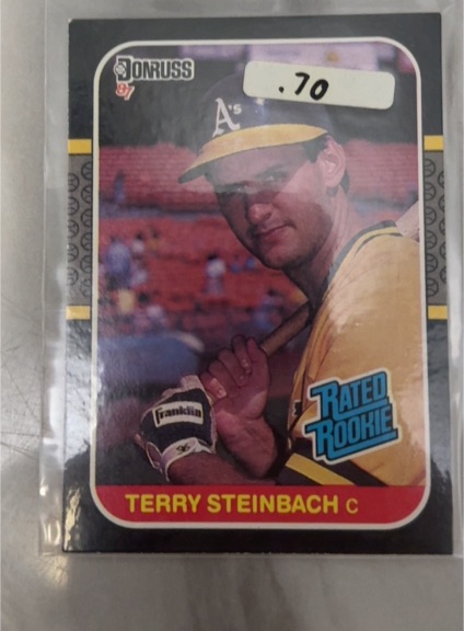 1987 Donruss #34 Terry Steinbach Rated Rookie — front