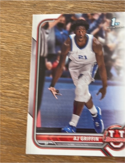 2021-22 Bowman University #11 AJ Griffin — front