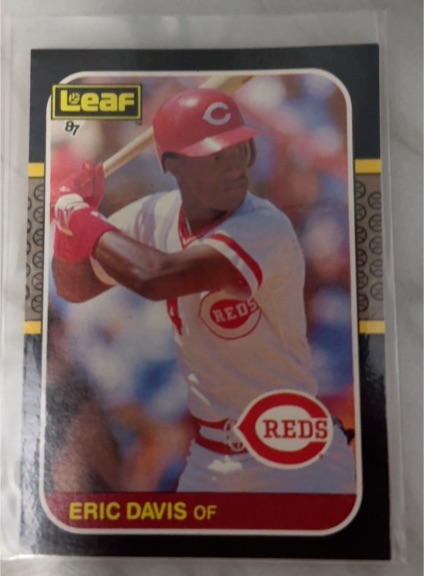 1987 Leaf #179 Eric Davis — front