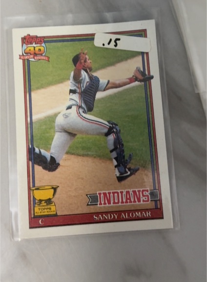 1991 Topps #165 Sandy Alomar Jr. — front