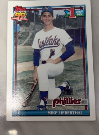 1991 Topps #471 Mike Lieberthal — front