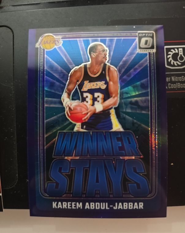 2024-25 Panini Donruss Optic #14 Kareem Abdul-Jabbar Winner Stays — front