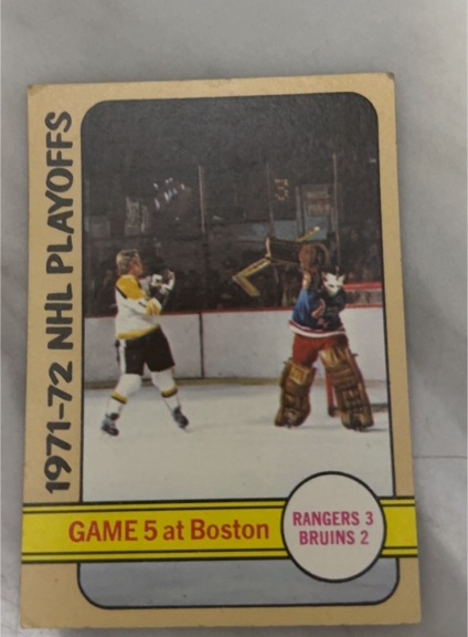 1972-73 Topps #6 1971-72 NHL Playoffs Game 5 — front