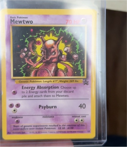 1999 Pokemon Black Star Promo #14 Mewtwo — front