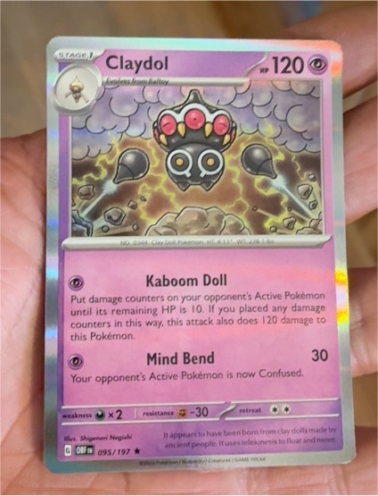 2023 Pokémon Obsidian Flames #95 Claydol — front