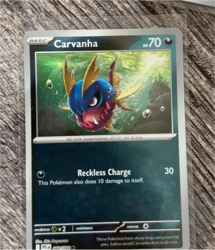 2025 Pokémon ME02: Phantasmal Flames #060 Carvanha — front