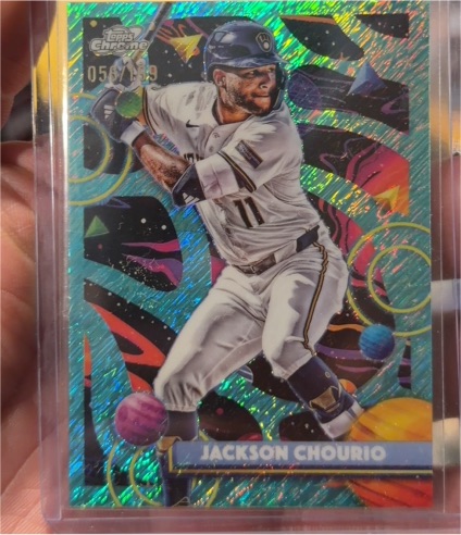 2025 Topps Chrome Cosmic #124 Jackson Chourio — front