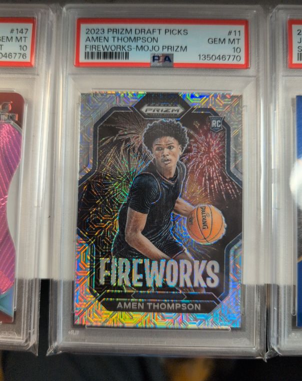 2023 Panini Prizm Draft Picks #11 Amen Thompson Fireworks — front