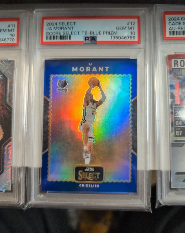 2024 Panini Select #12 Ja Morant Score Select TB-Blue Prizm — front