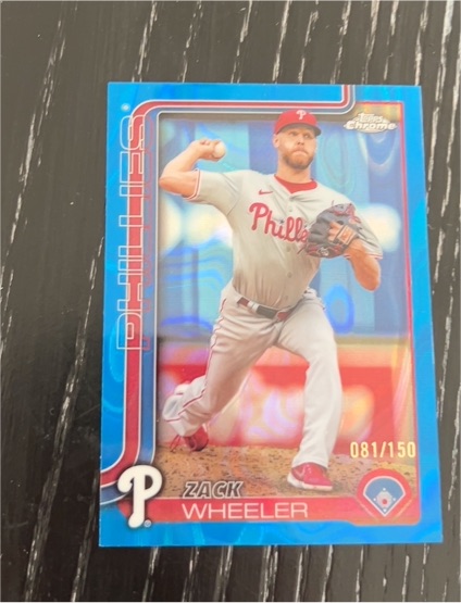 2025 Topps Chrome #189 Zack Wheeler — front