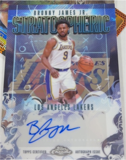 2025-26 Topps Chrome #SM-BJJ Bronny James Jr. Stratospheric Signatures — front