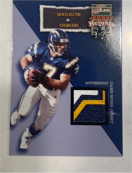 2002 Fleer Flair Jersey Heights Jerseys #4 Doug Flutie — front